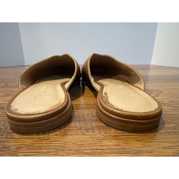 Madewell Women’s Emilia Leather Pointed Toe Mules – Tan – Size 9 Minimalist - Picture 5 of 9